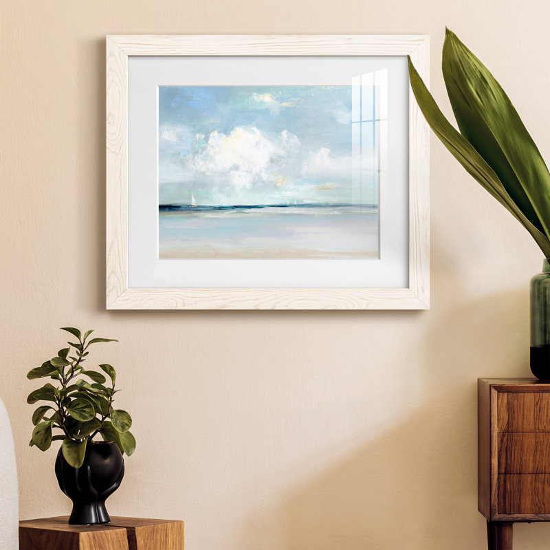 Brise d'été - peinture encadrée, H 20 po x l 17 po x P 1,5 po, Cadre blanc