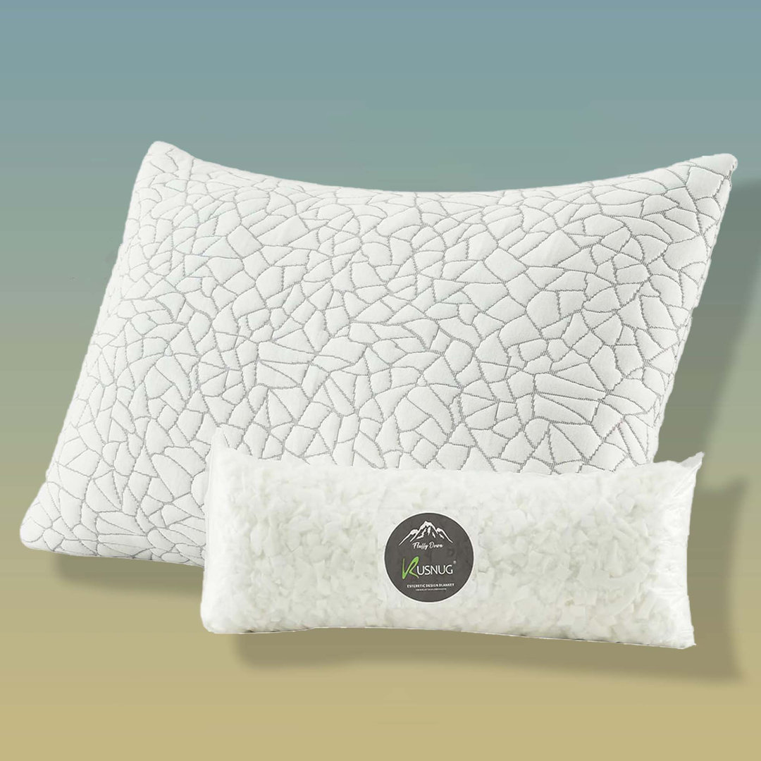 Shredded Memory Foam Cooling Soft Breathable Bed Pillow,1 PC ValenciaLuxe 