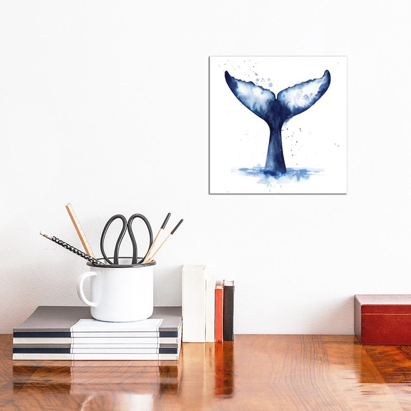 Whale Wave I by Grace Popp - Wrapped Canvas Gallery-Wrapped Canvas Giclée, 30.48 cm H x 30.48 cm W