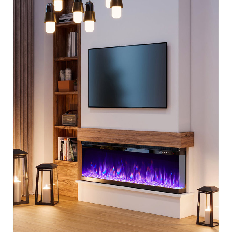 France Belfry 3-Sided Electric Fireplace Heating 1800W, 44cm H x 153cm W x 20cm D