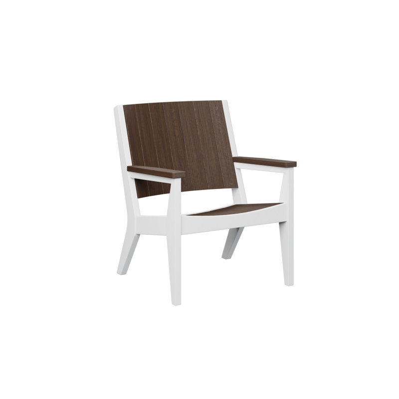 Berlin Gardens Mayhew Regular Top With White Base Chat Chair, Brazilian Walnut