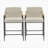 Counter Stool with iron frame-Set of 2-Espresso+Beige-1622922652