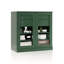 Armoire de rangement pour salle de bain 100% bois massif Palace Imports, portes en verre transparent, 2 tiroirs, tablettes réglables, largeur 32 po, hauteur 35,75 po-1381221480