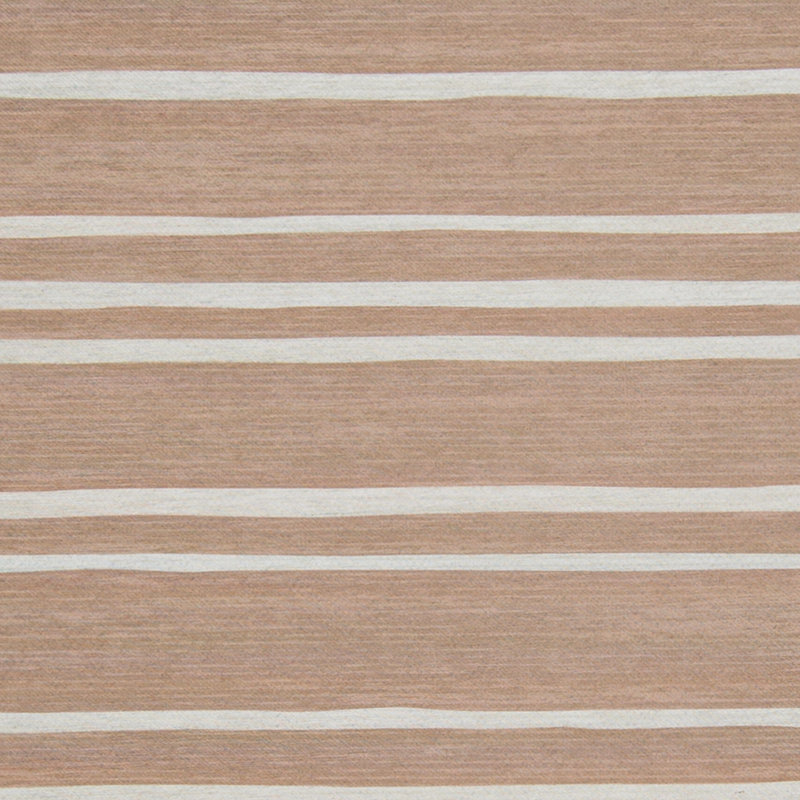 Tapis intérieur / extérieur à rayures brun clair / crème Kivett, Rectangle 2 pi x 3 pi