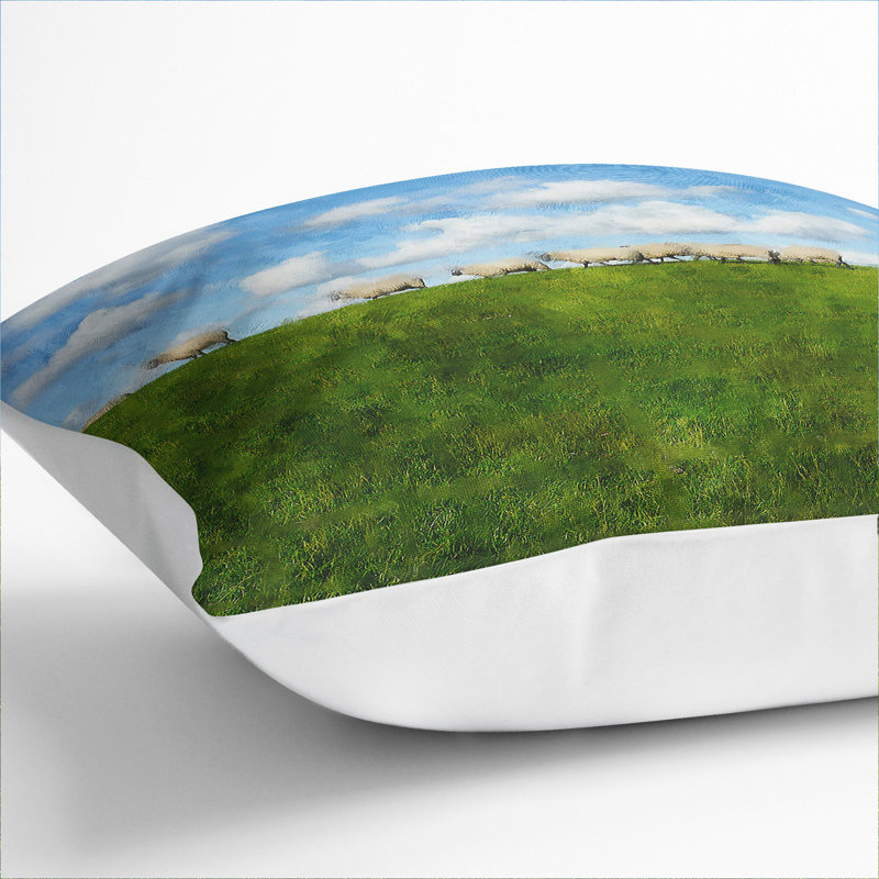 Flock of Sheep Vol.4 Scatter Cushion, White, 40cm H x 40cm W x 15cm D