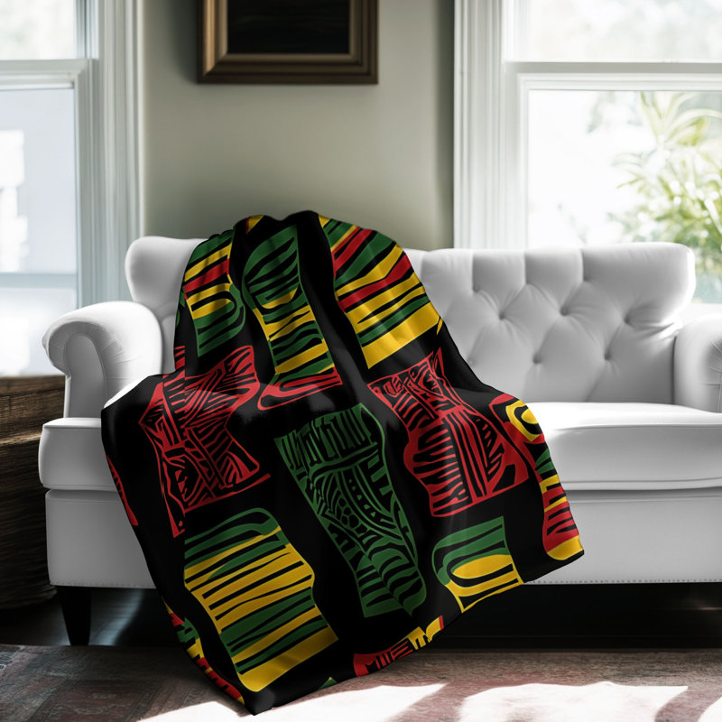 African Heritage Weaves - 1 pièce Sherpa Premium, Grand lit
