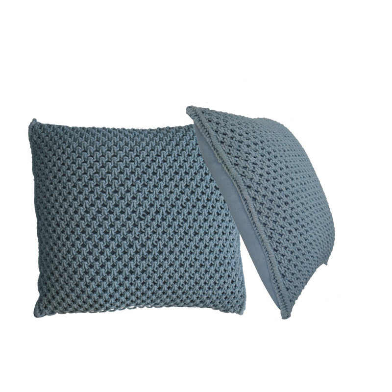 Connerton Geometric Square Cushion, Blue
