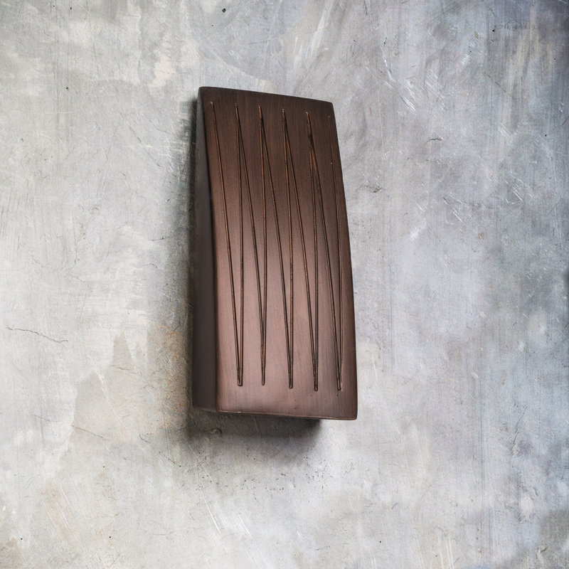 Coletti Flush Mount Ceramic Outdoor Wall Lights, LED Bulb Included, Rubbed Copper