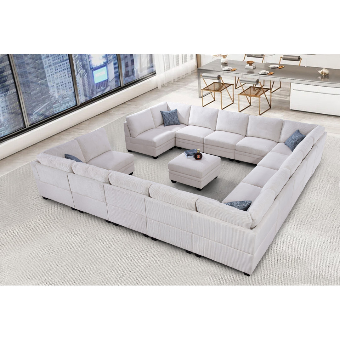16Pcs Corduroy Flexible Combination Sectional Sofa Legend Furniture Body 