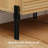 Laverda Modern Minimalist Nightstand, Reed Pattern Design, With Usb Ports-116190680