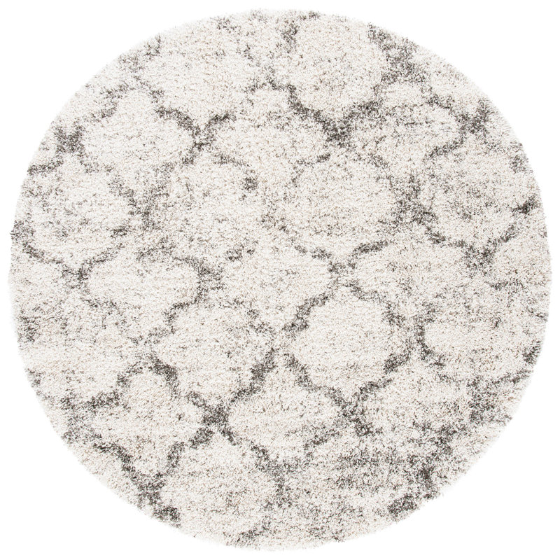 Deauville Shag Performance Geometric Rug, Round 7'