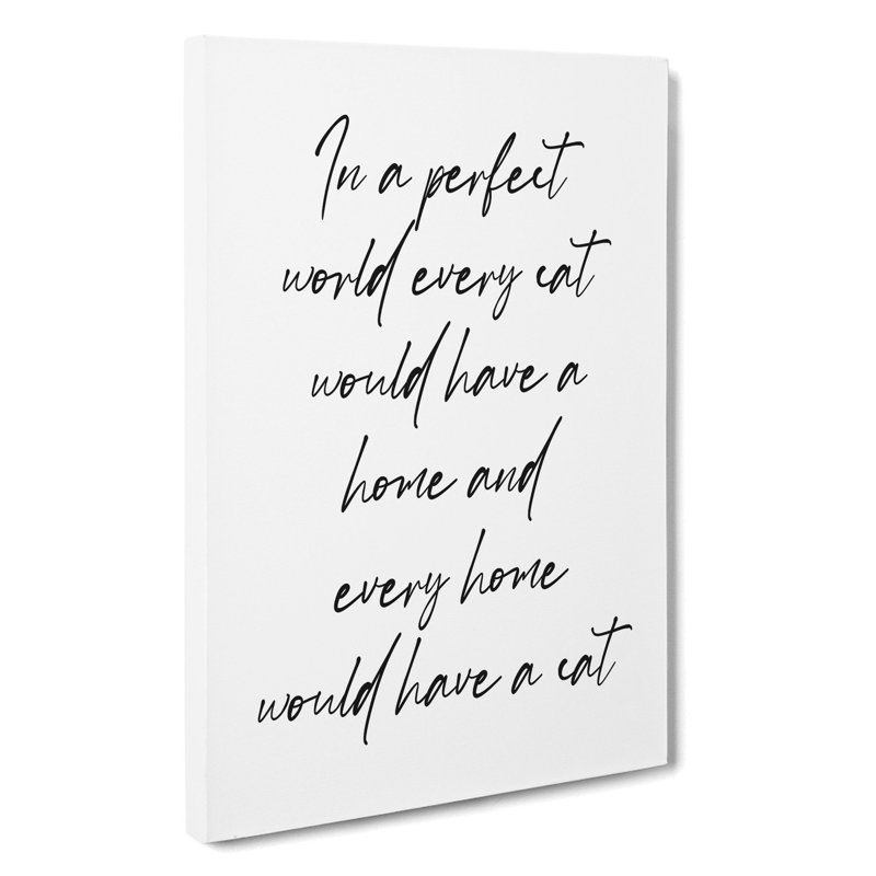 Cat - Wrapped Canvas Print, 50cm H x 35cm W x 3cm D