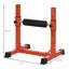 Soozier bulgare Split Squat Stand, pied simple, support à 12 niveaux réglable pour l'entraînement de la force du bas du corps, rouge