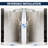 32”W*74”H Frameless Shower Screen with 8mm Clear Tempered Glass, Glass Shelves-111995272