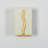 1-Light Wall Sconces Gold Contemporary With Faux Marble Panel