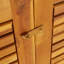 Rosalind Wheeler Criscia 140cm W Water Resistant Acacia Solid Wood Lockable Deck Box in Brown