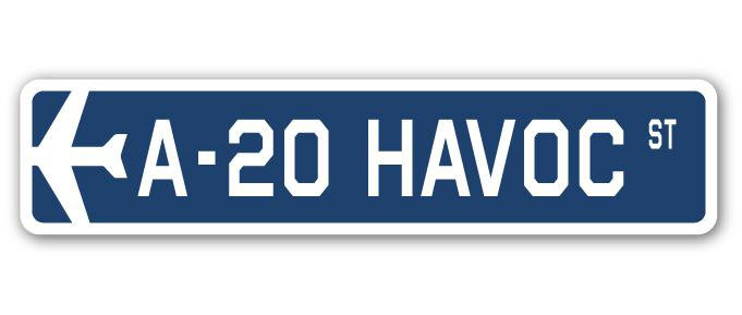 Plaque de rue militaire Applegate A-20 Havoc Air Force, H 8 po x l 36 po x P 1 po