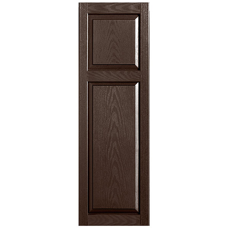 Paire de volets sur mesure en vinyle sur mesure, 12 po, 38 po, Brun