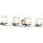 Sharyn 4-Light Indoor Chrome Bathroom Vanity Wall Mount with Frosted Glass Square Rectangle Shades