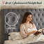 Grand lit-bateau tapissier Jamileth avec tête de lit capitonnée et garniture cloutée, gris-1098163218-1098163217