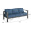 Canapé d'extérieur en aluminium de 76 po de largeur avec coussins-887080040-887080055