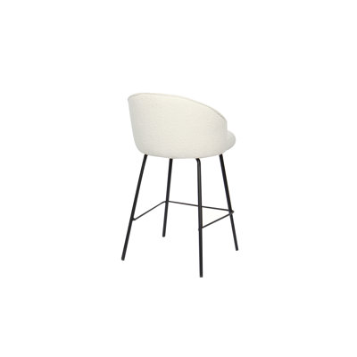 Upholstered Counter Stool with Metal Frame