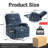 Swivel Rocker Recliner  Massage Chenille Fabric-124582280