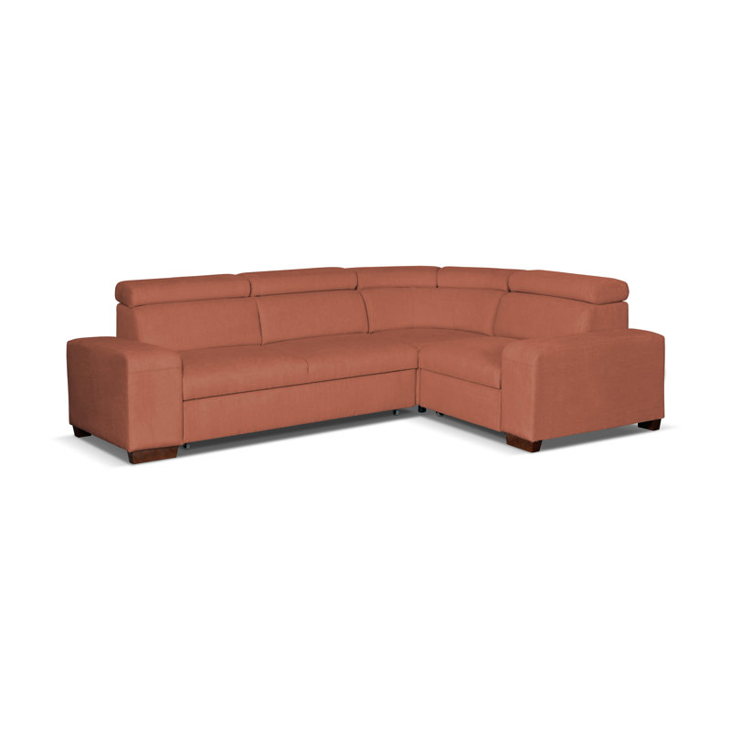 Cleverly 4 Seater Sofa Bed, Brich Red, Right Hand Facing