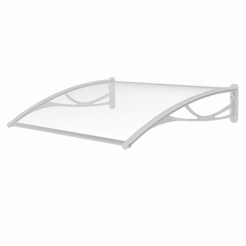 Auvent de porte convexe série PN de Advaning, l 3 pi 11 po x P 2 pi 7 po, Blanc