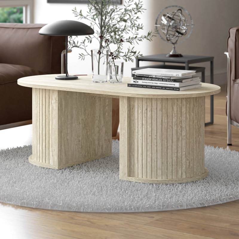 Table basse Aurel, Travertin