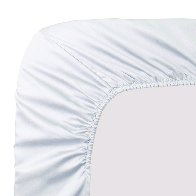 Gaynelle Satin Flat Sheet, White, 160 x 200 cm