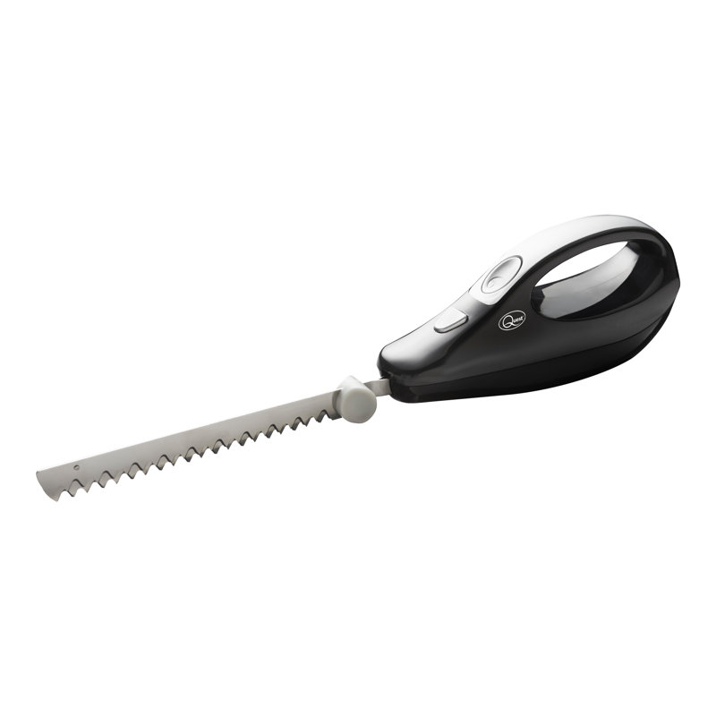 Quest 19cm Serrated Carving Knife, Black