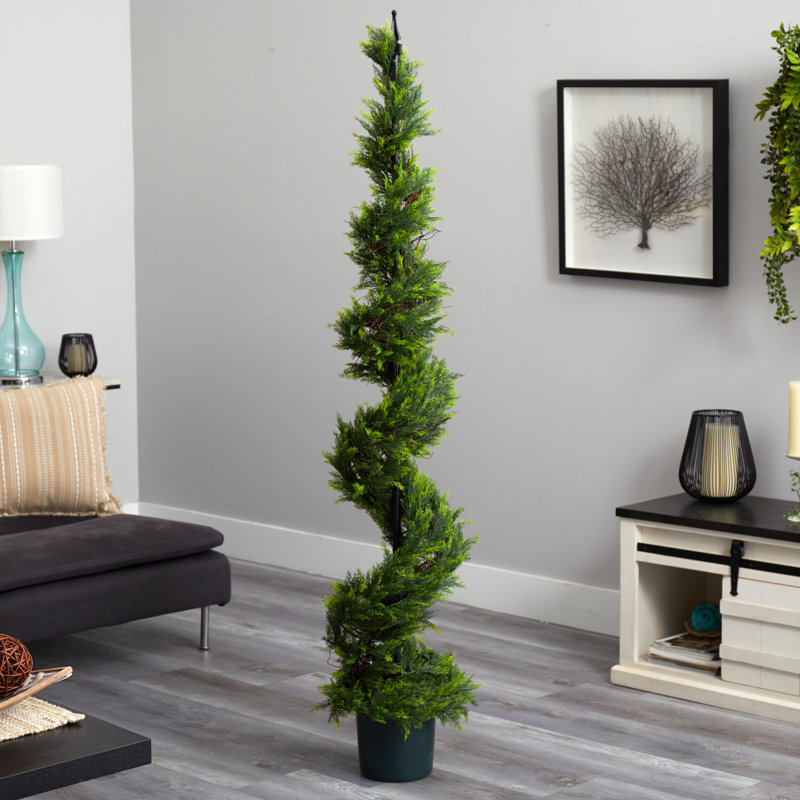 6 pi. Arbre artificiel topiaire en spirale cyprès