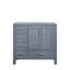 Meuble-lavabo gris patiné 36 po X P 22 po D, décalage à droite-117978786