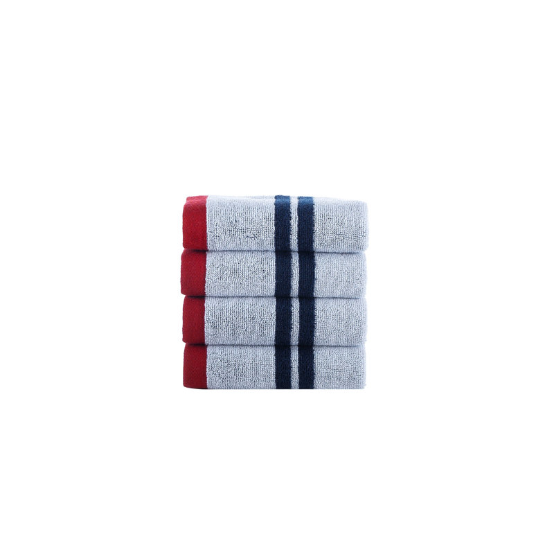 Turkish Cotton Plush Jacquard Washcloth, White