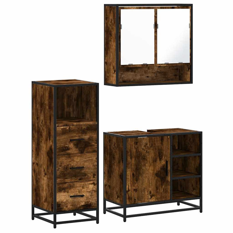 Shontoya Bathroom Furniture Suite, Rustric Brown
