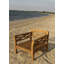 Fauteuil club en teck avec coussins Sunbrella