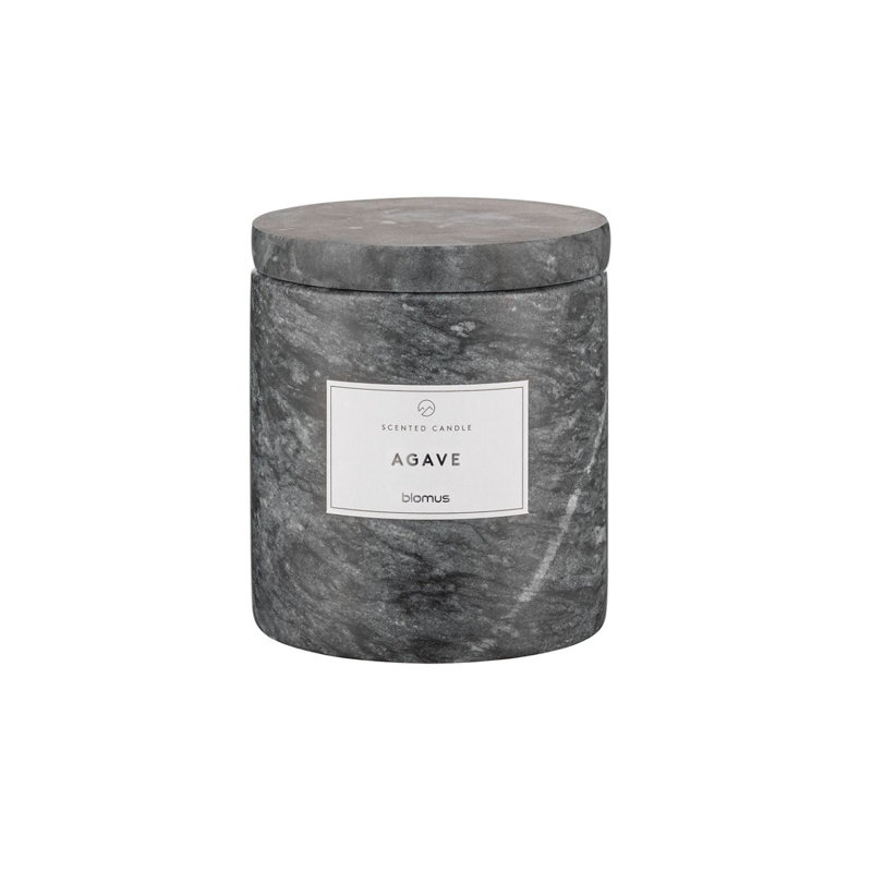 Agave Scented Soy Candle with Charcoal Marble Holder