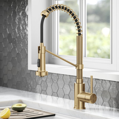 KRAUS Bolden Commercial Style 2-Function Single Handle Pull Down Kitchen Faucet