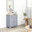 Buffet Buffet, gris. 2 grands tiroirs et une tablette réglable. Pour le salon, le couloir, le bureau. Gris construction avec porte double, tablette pour garage intrigant, salle de bain