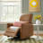 Santo Genuine Leather Swivel Power Recliner-107225110