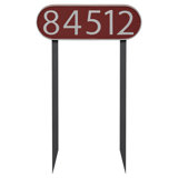 Oblong 1-Line Lawn Address Sign