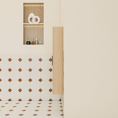 12" Tall Floating Bathroom Side Cabinet