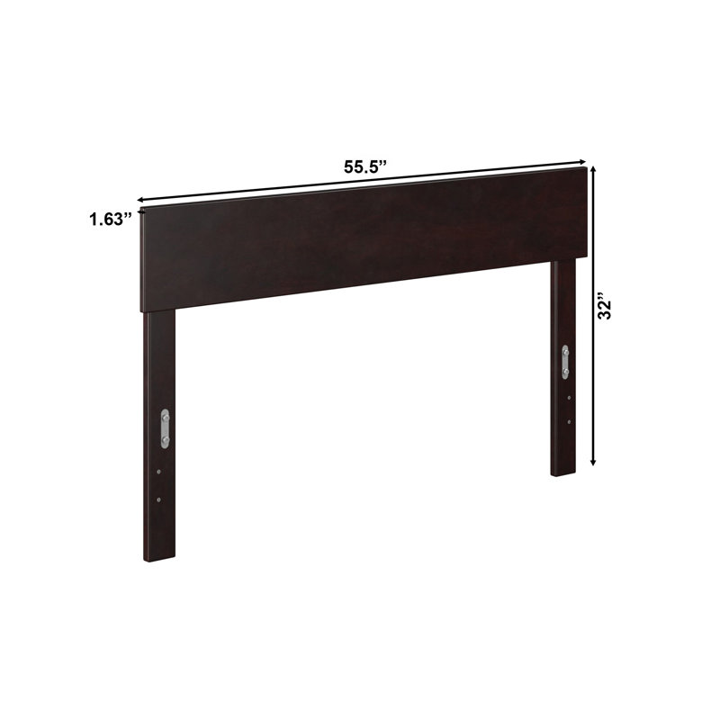 Tête de lit en bois massif Farrah, Double, Espresso