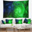 Tapisserie polyèdre abstrait vert abstrait-28498151