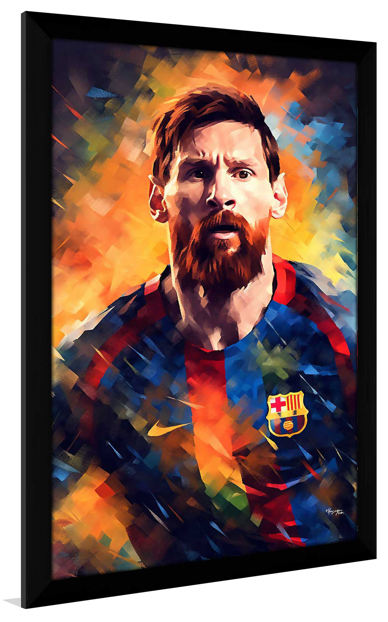 lionel messi oil painting