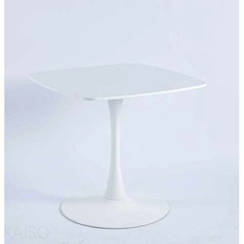 Table de salle à manger 31,5 pouces carré pour 2 à 4 personnes Mid-Century, H 28,93 po x L 23,62 po x l 23,62 po, Blanc