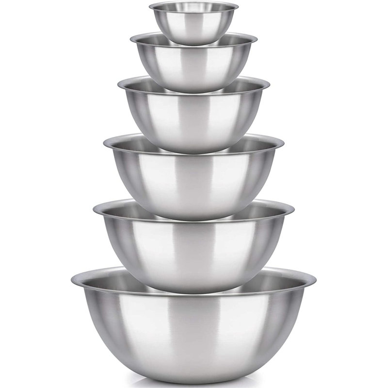 Stainless Steel 6-Piece Nesting Mixing Bowl Set