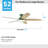 Flush Mount Ceiling Fan with LED Light and Remote-108166598-132999400