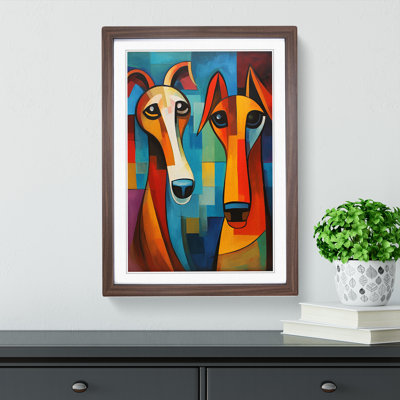 Greyhound Cubism No.2 - Framed Print